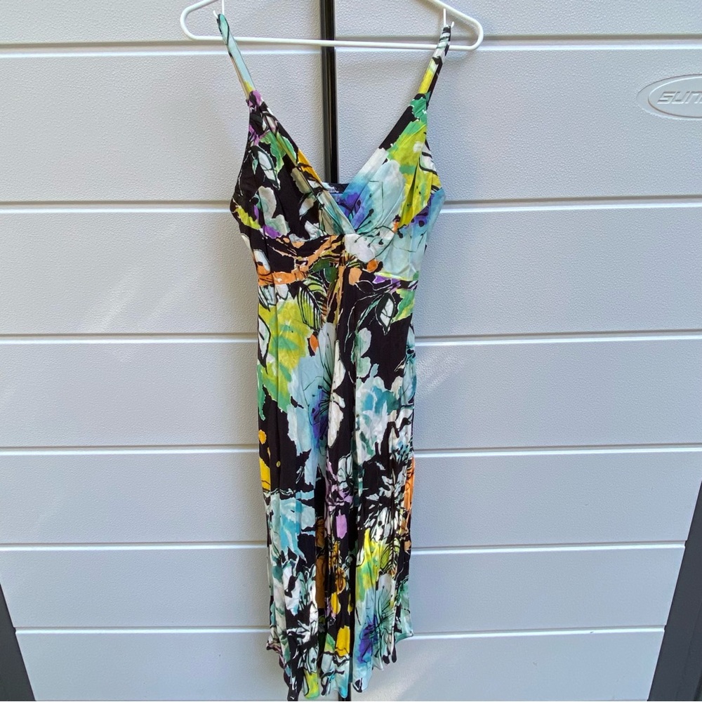 Jams World Connie Midi Dress in St Tropez Floral Tropical Hawaiian Small